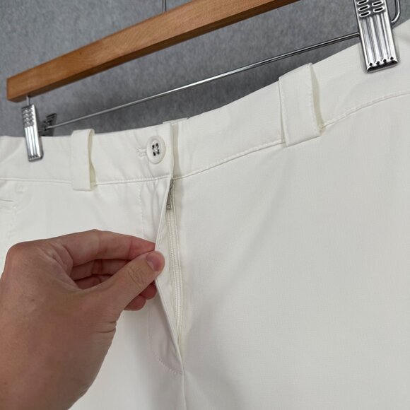 Nike Womens Dri-Fit Golf Tour Shorts Size 8 White Performance Stretch 10" Inseam - Picture 2 of 11